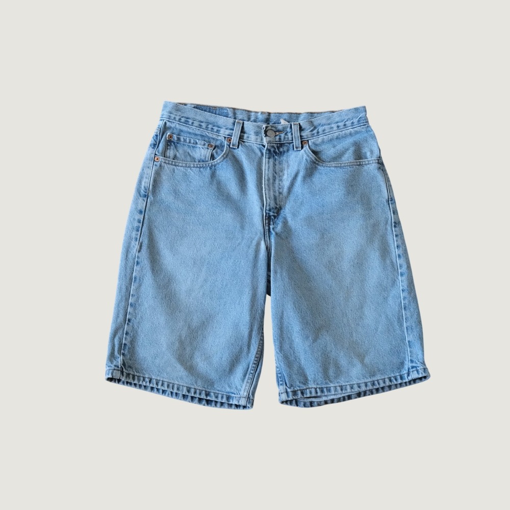 Levis 550 Shorts Light Wash Relaxed Fit Cotton Denim Vintage 90s Size 32